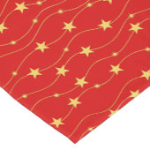 Chemin De Table Court Noël Etoiles d'or Rouge Élégantes Vacances courtes (Coin)