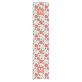 Chemin De Table Court Noël Floral Poinsettia Holly Custom (Devant)