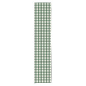 Chemin De Table Court Noël Gingham Vert Pin (Devant)