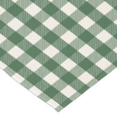 Chemin De Table Court Noël Gingham Vert Pin (Coin)
