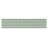 Chemin De Table Court Noël Gingham Vert Pin (Horizontal)