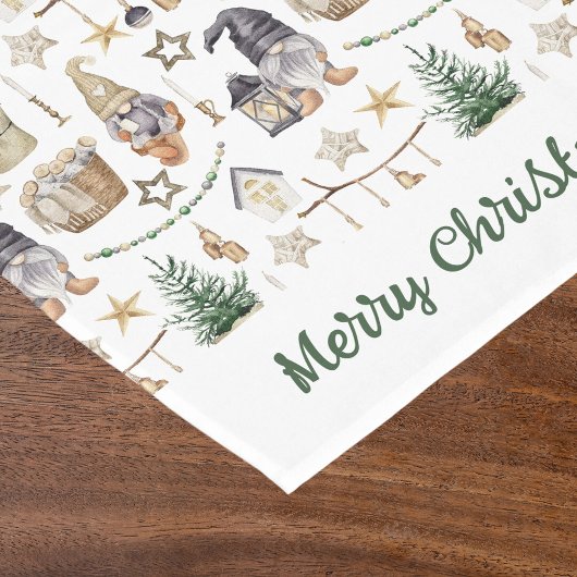 Chemin De Table Court Noël gnomes style de ferme nordique