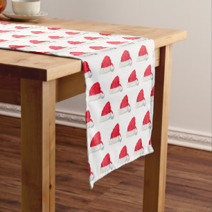Chemin De Table Court Noël Noël Noël hiver Rouge Rétro Vintage