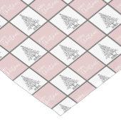 Chemin De Table Court Noël Pastel Rose Moderne Motif élégant (Coin)