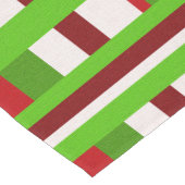 Chemin De Table Court Noël Plaid en rouge, vert et blanc (Coin)