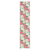 Chemin De Table Court Noël rose Poinsettias (Devant)