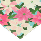 Chemin De Table Court Noël rose Poinsettias (Coin)