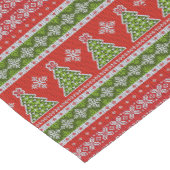 Chemin De Table Court Noël Rouge Vacances vertes Élégant (Coin)