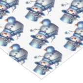 Chemin De Table Court Noël Snowman Élégant Vacances d'hiver (Coin)