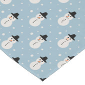 Chemin De Table Court Noël Snowman motif en bleu (Coin)