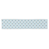 Chemin De Table Court Noël Snowman motif en bleu clair (Horizontal)