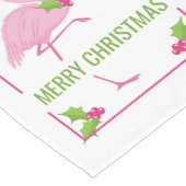 Chemin De Table Court Noël tropical Flamant rose rose (Coin)