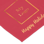 Chemin De Table Court Noël vacances rouge or salon business logo (Coin)