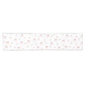 Chemin De Table Court Noeud rouge Noël moderne (Horizontal)