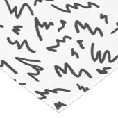 Chemin De Table Court Noir et blanc modernes et élégants (Coin)