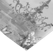 Chemin De Table Court Noir et blanc Monogramme Marie Antoinette (Coin)