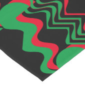 CHEMIN DE TABLE COURT NOIR ROUGE ET VERT (Coin)