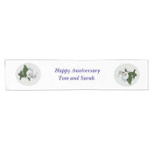 Chemin De Table Court Nom fait sur commande et zantedeschia (Horizontal)