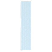 Chemin De Table Court Nom personnalisable texte bleu clair (Devant)