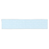 Chemin De Table Court Nom personnalisable texte bleu clair (Horizontal)
