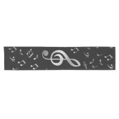 Chemin De Table Court notes de musique en argent (Horizontal)