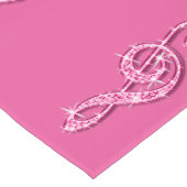 Chemin De Table Court Notes musicales de roses indien étincelantes (Coin)