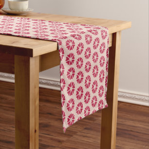 Chemin De Table Court Nucléaire - magenta rouge - motif sans soudure.