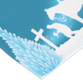 Chemin De Table Court Occident Noël Cowboy prier scène d'hiver (Coin)