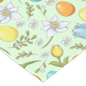 Chemin De Table Court Oeufs de Pâques et fleurs (Coin)