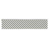 Chemin De Table Court Off Black and Off White Checkerboard (Horizontal)