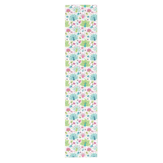 Chemin De Table Court oiseau et hibou de paon (Devant)