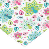 Chemin De Table Court oiseau et hibou de paon (Coin)