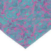Chemin De Table Court Oiseaux Arabesque Bohème Turquoise Purple Fuchsia (Coin)
