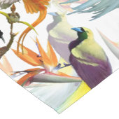 Chemin De Table Court Oiseaux exotiques du Paradis et fleurs Aquarelle (Coin)