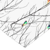 Chemin De Table Court Oiseaux lumineux artistiques sur des branches (Coin)