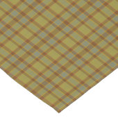 Chemin De Table Court Olive Gray Brown Orange Plaid Tartan Table Runner (Coin)