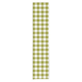 Chemin De Table Court Olive Green Plaid Gingham Table Runner (Devant)