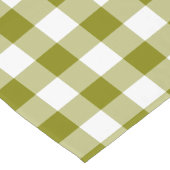 Chemin De Table Court Olive Green Plaid Gingham Table Runner (Coin)