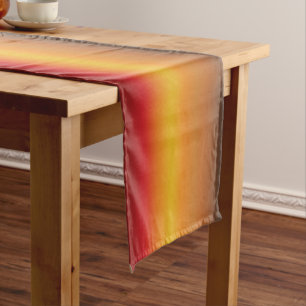 Chemin De Table Court Ombre jaune rouge orange rouge vibrant du coucher