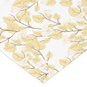 Chemin De Table Court Or Blanc Matin Fleur de gloire (Coin)