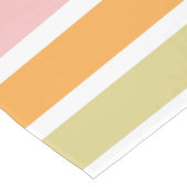 Chemin De Table Court Or rose orange et rayures vertes (Coin)