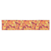 Chemin De Table Court Orange and gold Stained Glass Mosaic Pattern (Horizontal)