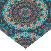 Chemin De Table Court Orange bleu Turquoise noir Mandala Boho Motif (Coin)