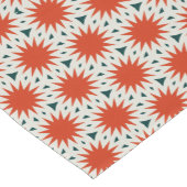 CHEMIN DE TABLE COURT ORANGE ET MOTIF VERT (Coin)