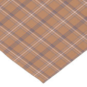 Chemin De Table Court Orange Gray Plaid Classic Pattern Table Runner (Coin)