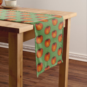 Chemin De Table Court Orange Harvest Citrouille Patch automne automne au