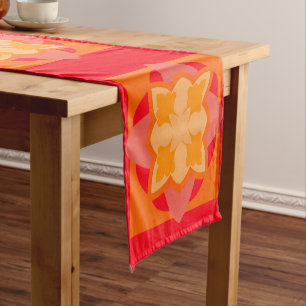 Chemin De Table Court Orange sanguine