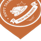 Chemin De Table Court Orange Thanksgiving personnalisé (Coin)