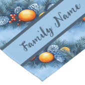 Chemin De Table Court Oranges bleues et garlands (Coin)