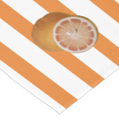 Chemin De Table Court oranges & white strie citrus (Coin)